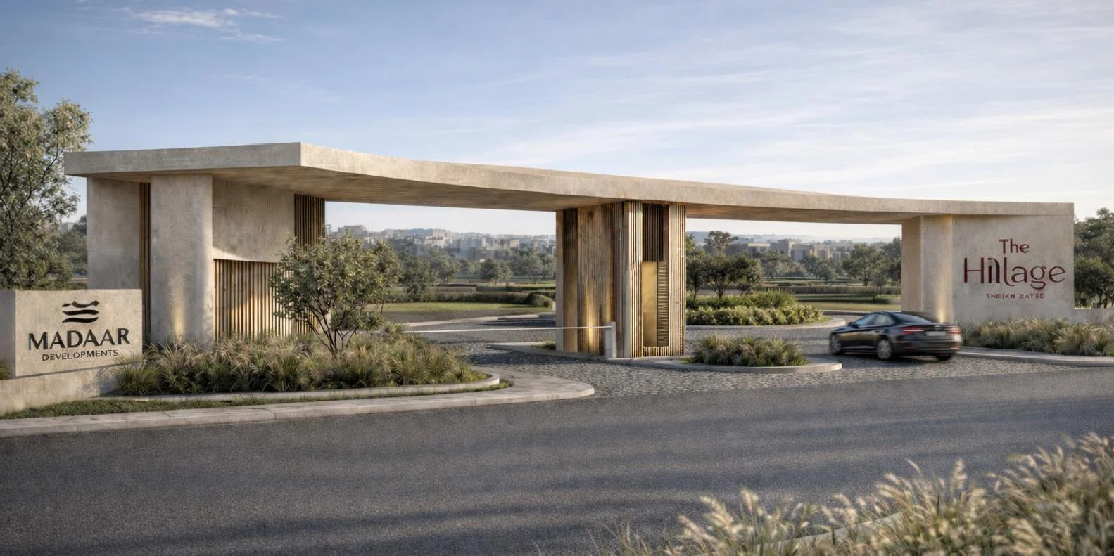 Walkable community entrance